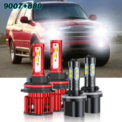 Faros antiniebla LED para Lincoln Navigator 1998 1999 2000 2001 2002 4 piezas Foto 1 de 4