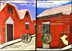 PERU 🇵🇪 1 SOL MÜNZBLISTER (2015) * ARQUITECTURA MOQUEGUANA * USA VERKÄUFER - Bild 1 von 1