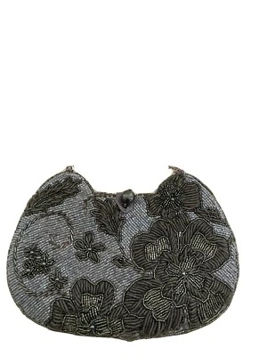 NEW PRINCIPLES WOMENS GREY BEADED SMALL HANDBAG - Image 1 of 4