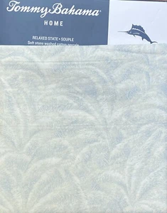 Tommy Bahama Brushstroke Palm Ocean Blue Queen Relaxed Percale Sheet Set New - Picture 1 of 1