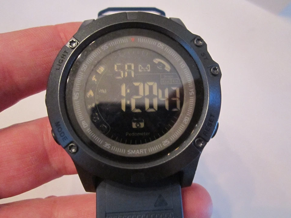 RELOJ PODÓMETRO DIENTE AZUL SENSOR GRAVEDAD - CAJA GRANDE - BBA-33 Foto 1 de 4