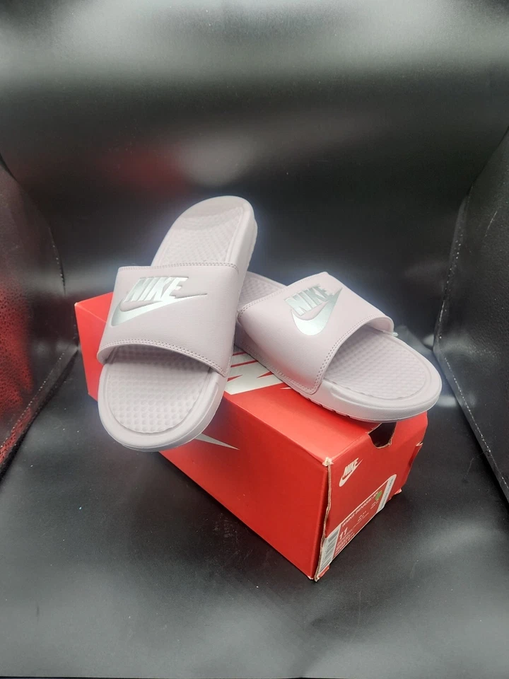 Nike Benassi JDI Slides Sandals Pink Shoes Womens Size 8
