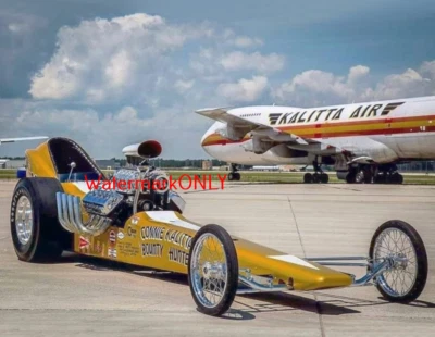 Connie "Bounty Hunter" Kalitta 1965 motor delantero techo combustible dragster ¡FOTO! #(2a) Foto 1 de 2