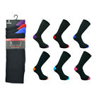 24 Paar Herrensocken Baumwollmischung leichte Socke schwarz mit farbiger Absatzzehe