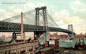 Postcard Williamsburg Bridge, New York City, New York - Picture 1 of 2