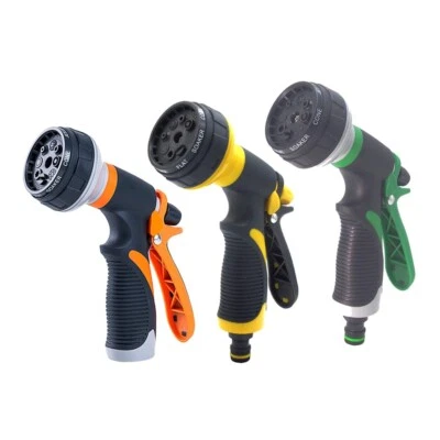 Pistola pulverizadora de manguera de riego de jardín de 8 funciones boquilla pulverizador de tubería de agua Foto 1 de 4