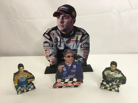 Lot of 4 PVC Thick Cutouts NASCAR Johnson Gordon Labonte Martin Magnets Cover