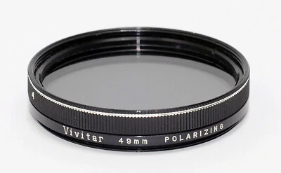 VIVITAR 49mm POLARIZING POLARIZER POLAR PL FILTER NIKON PENTAX FUJIFILM SONY - Image 1 of 3