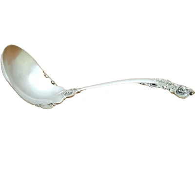 CUCHARA DE SALSA BARROCA GRANDE PLATA ESTERLINA WALLACE VINTAGE Foto 1 de 4