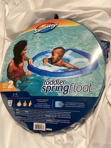 SwimWays Toddler Spring Float for Swimming Pool, Beach - Blue Swim Step 2 - Picture 1 of 3