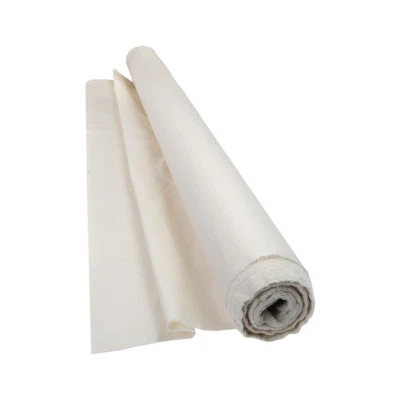 Gewachster Cambric 60" breit federfest Inlett Uni Baumwolle Creme/Natur Stoff - Bild 1 von 2