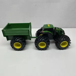 John Deere Kids Monster Treads Tractor Toy Wagon Lights & Sounds Green A - Picture 1 of 10
