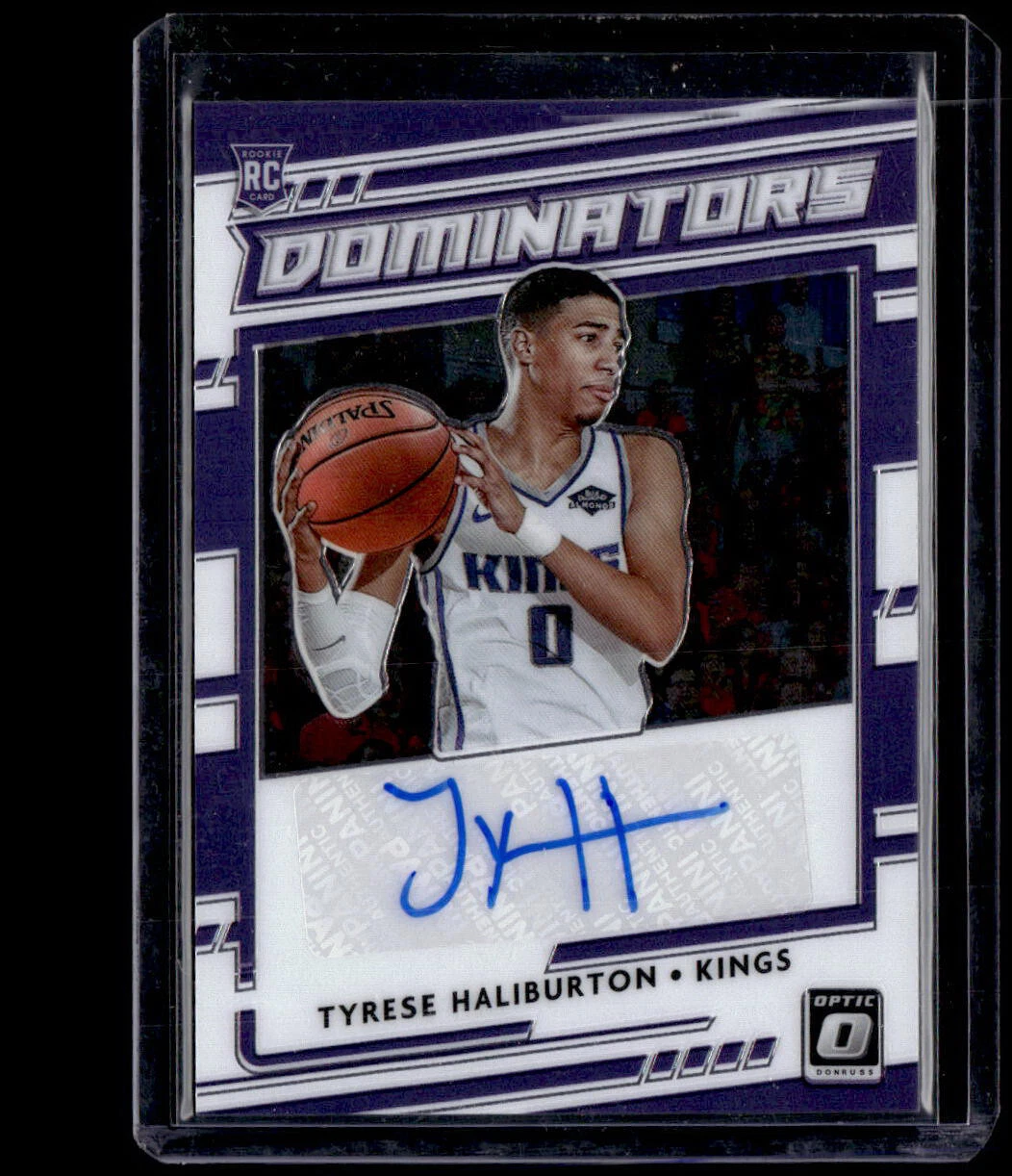 2020 Panini Donruss Optic Dominators Tyrese Haliburton 44/99 Auto RC Rookie