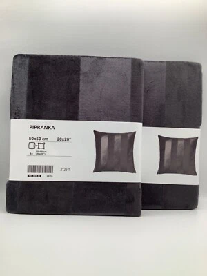 Lote de 2 - Funda Cojín Almohada Ikea PIPRANKA 20x20", Gris Oscuro 704.889.31 -Nueva Foto 1 de 3