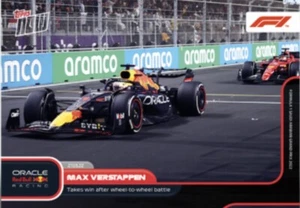 2022 TOPPS NOW FORMULA ONE F1 CARD MAX VERSTAPPEN #6 TAKES WIN IN WHEEL BATTLE - Picture 1 of 1