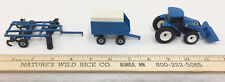 New Holland Toy Tractor Disc Drag & Trailer Set 3 Farm Machinery Front Scoop