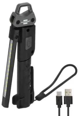 LAMPADA TORCIA PORTATILE DA LAVORO PIEGHEVOLE LED 400 LM A BATTERIA + CAVO USB - Immagine 1 di 4