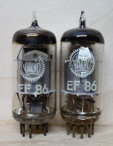 Pair: VALVO EF86 | silver plates | TELEFUNKEN made über 100% ✅ NOS Tube ( 6267 ) - Bild 1 von 11