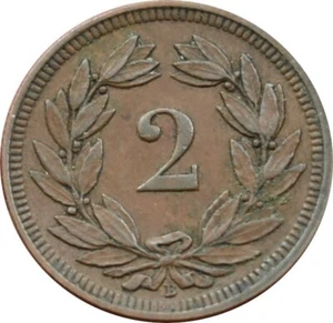 Switzerland 2 Rappen 1899 B - Picture 1 of 2
