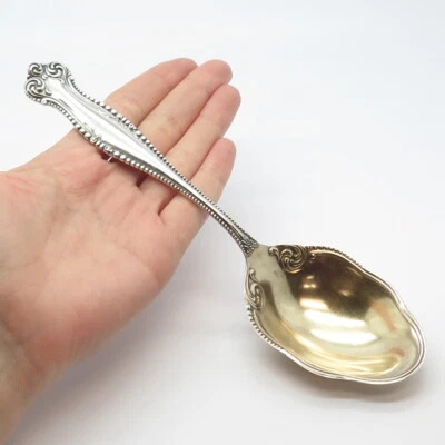 830S Silver 2-Tone Antique 1893 Towle Silver Canterbury Serving Spoon - Image 1 of 4