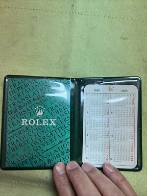 Cartera Rolex vintage/soporte de papel; libro de traducción (1986) y conjunto de calendario 1986❗️ Foto 1 de 4