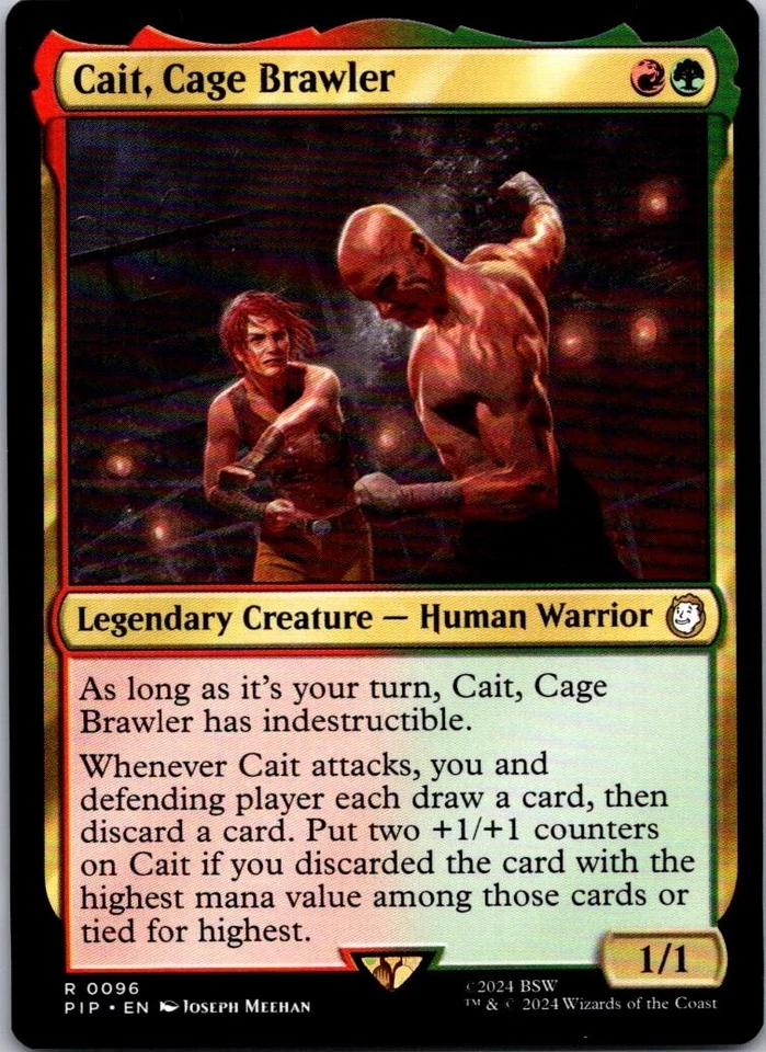 Magic the Gathering Cait, Cage Brawler Fallout Commander MTG Free Shipping! - Image 1 of 1