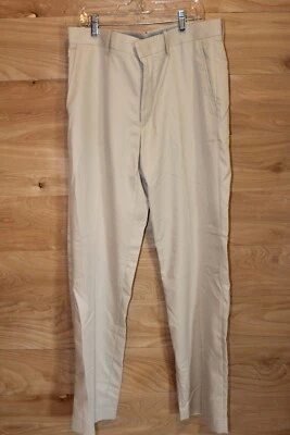 Calça masculina golfe Jack Nicklaus frente plana bege tamanho 30 x 32 - Imagem 1 de 4