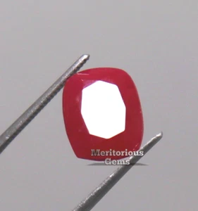 Natural Red Beryl Bixbite Cushion Cut From Utah Loose Gemstone Certified 8-9 Ct - Picture 1 of 4