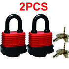 2Pcs Heavy Duty Weatherproof Padlock 40mm Outdoor Security Iron Lock Shed Safety