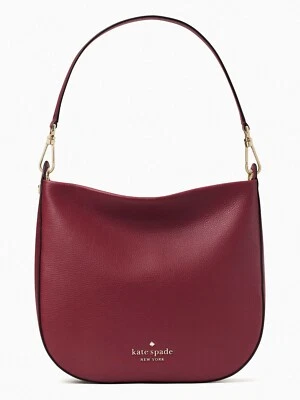 Bolso de Hombro Kate Spade Lexy Cuero Púrpura Oscuro Hobo Grande K4659 Nuevo con Etiquetas Precio de Venta sugerido por el fabricante $399 Foto 1 de 4