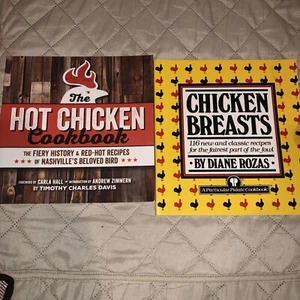 Chicken Cookbooks ~ Lot of 2 ~ Hot Chicken Cookbook & Chicken Breasts - Picture 1 of 2