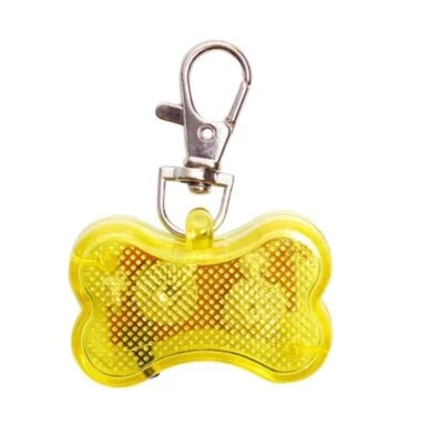 LED Safety Light Name Tag Bone Shaped Pendant Dog - Image 1 of 4
