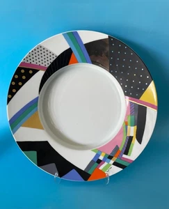 Rosenthal Memphis Brigitte Doege Porcelain Decorative Bowl 12.5” 1980s Abstract - Picture 1 of 14
