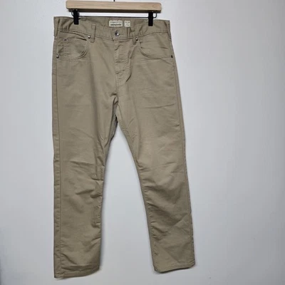 Patagonia Men's 34x30 Performance Twill Jeans Khaki Tan Straight Iron Clad Pants - Image 1 of 4
