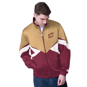 Men's Starter Wine Cleveland Cavaliers Rush Applique Full-Zip Track Jacket - Picture 1 of 2