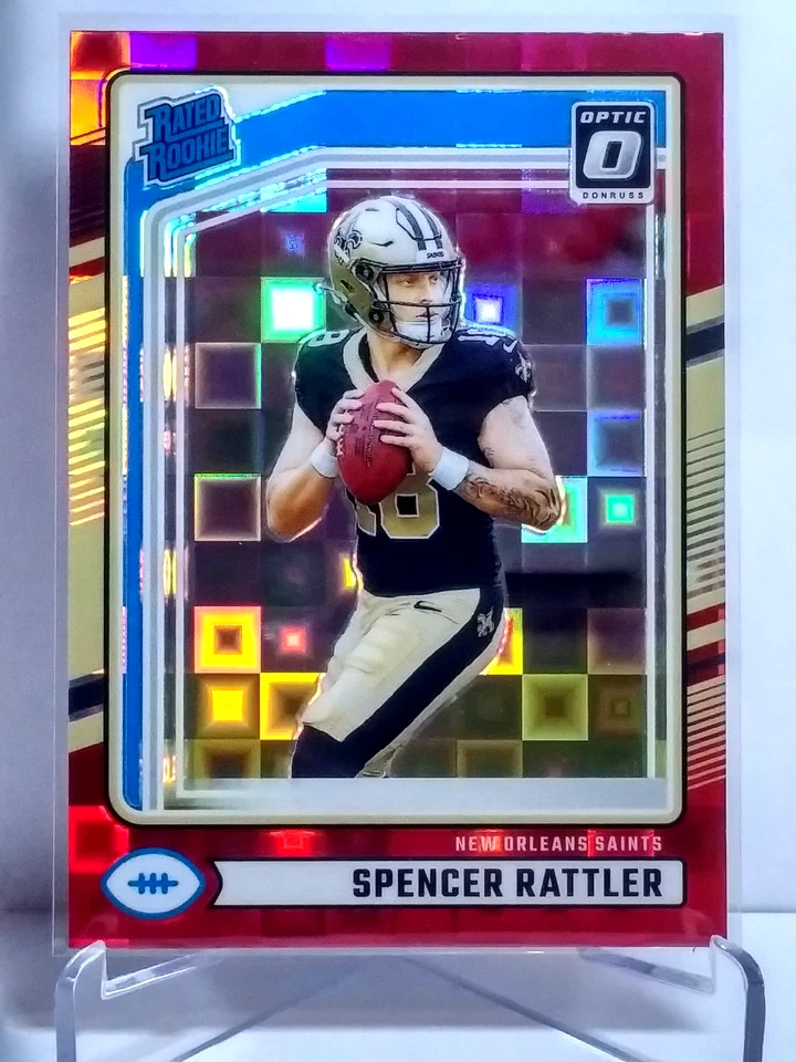 2024 Panini Donruss - Spencer Rattler RC Rated Rookie RED PANDORA #359 MINT - Image 1 of 2