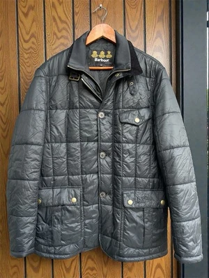 Barbour Roxbury British Jacket MQU0829 BK11 Black Quilted Coat — size Men’s L - Image 1 of 4