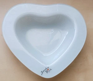 Herzförmige Glasschale, Sandra Rich, weiß, ca.18 cm, Deko,Dessert,Süßigkeiten - Bild 1 von 4