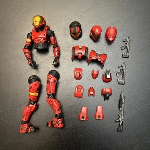 McFarlane Halo 3 Action Figure Red Spartan Scout Soldier Armor Pack Ricambi - Foto 1 di 4