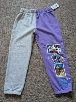 Pantalones deportivos Disney 100 para niñas, talla XS (4-5) Foto 1 de 4