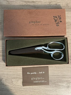 Ножницы винтажный имбирь G-8 правосторонний нож край оригинальной коробки портниха/ткань - Изображение 1 из 2