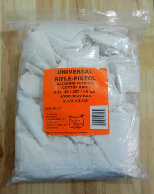 Southern Bloomer Mfg Co; 9/38/357/45/44; 2,5"x2,5"; 1000 parches de algodón; 123 Foto 1 de 2
