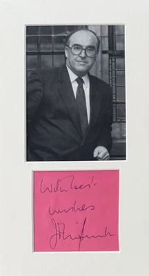 John Smith, Former Labour Leader, Mounted 30cmx17cm 100% Hand Signed Card & COA - Image 1 of 4