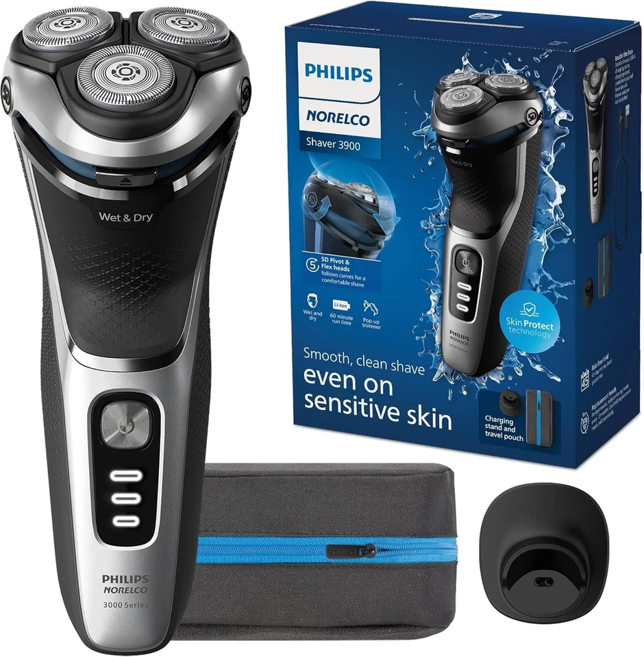 Philips Norelco Shaver 3900 Series Wet Dry Electric Razor S3341/92 Silver - Image 1 of 4