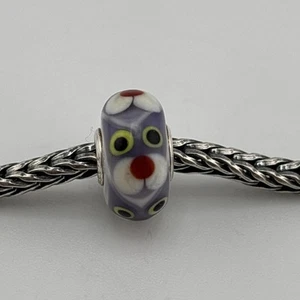 Trollbeads Extremely Rare Purple Rabbit Face Bead #654 - Picture 1 of 6