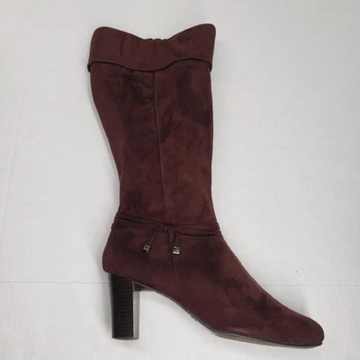 Botas hasta la rodilla de gamuza sintética Predictions para mujer 10 anchas marrones holgadas bohemias otoño Foto 1 de 4