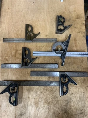 Vintage 12” Rabone, Chesterman no80/1 L.S.S Adjustable Combination Squares READ - Image 1 of 4