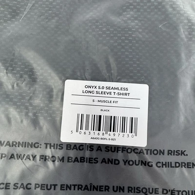 Camiseta In Hand S Pequeña Gymshark Onyx 5.0 Sin Costuras Negra Levantamiento Verde MANGA LARGA Foto 1 de 4