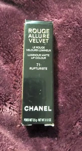 CHANEL ROUGE ALLURE VELVET Luminous Matte Lip Colour ~ 71 rupturiste~ .12 Oz - Picture 1 of 2