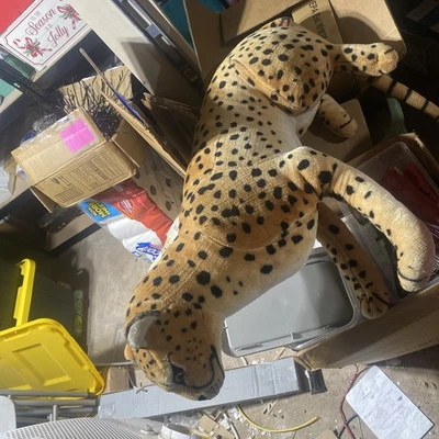 Melissa & Doug 3' Realistic Cheetah Leopard Large Jumbo Plush Stuffed Cat CLEAN - Image 1 of 2